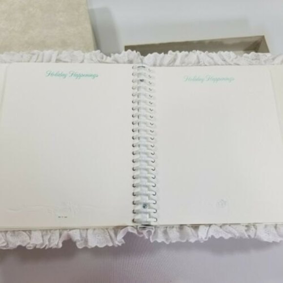 Vintage Hallmark Cherish Fabric Covered Keepsake Baby Album Eyelet Trim NOS - Picture 6 of 12